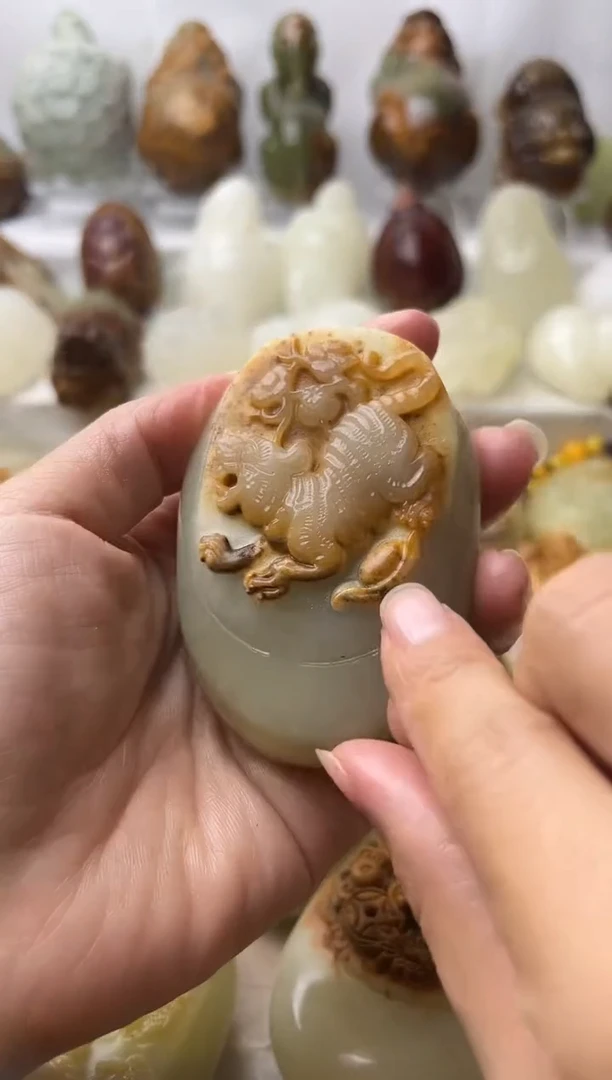 石材方解石棉纹正常不退换虎微瑕