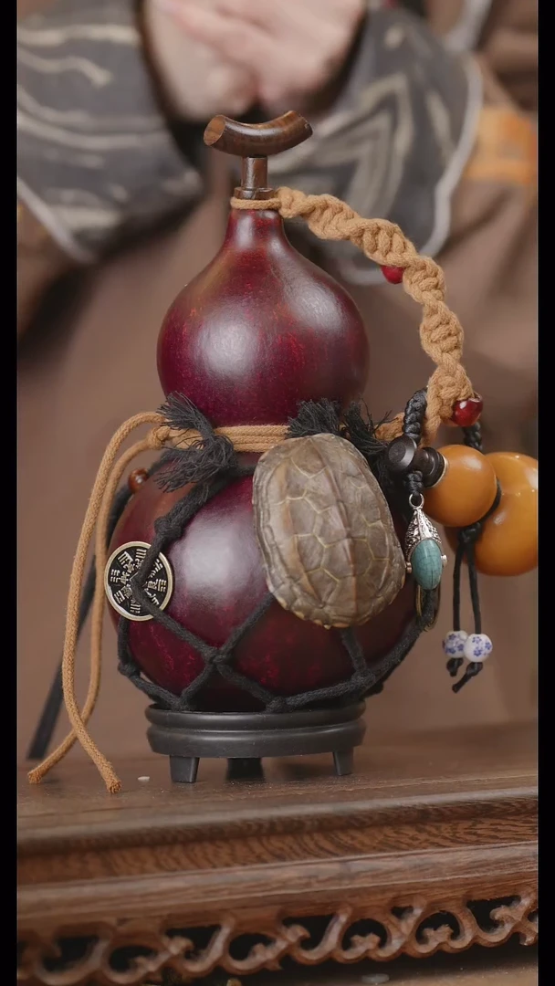 【闪购商品】190号精品天然大漆工艺防渗内胆酒葫芦~