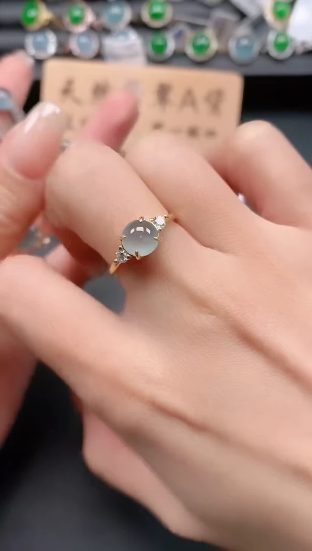 银S925镶嵌戒指翡翠11111111