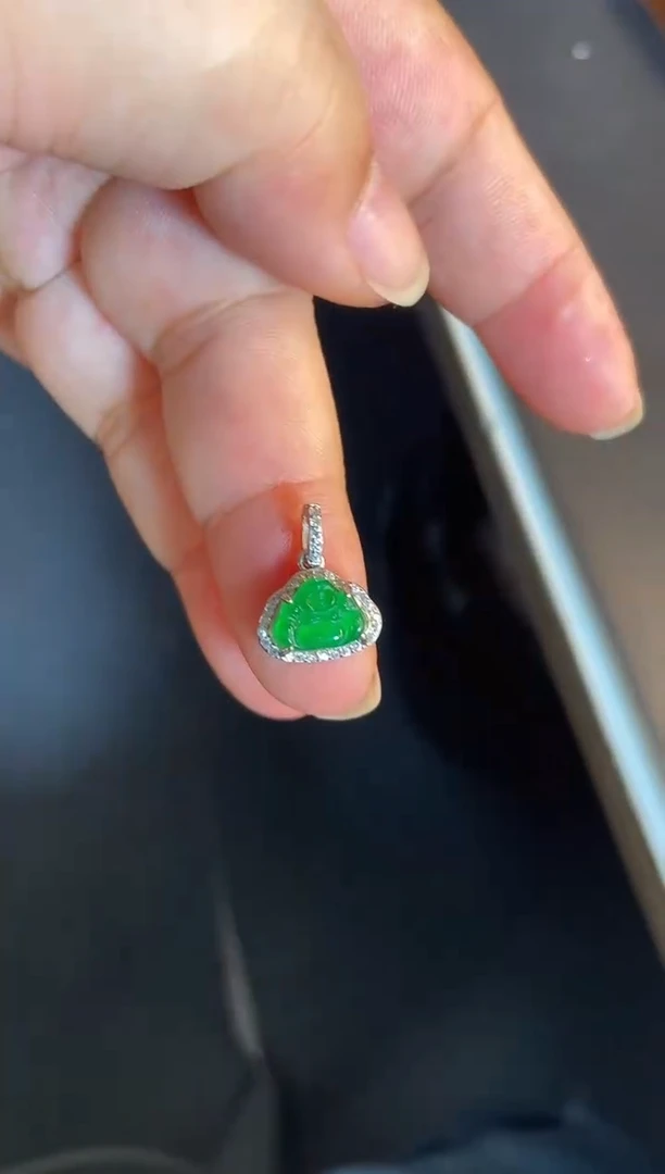吊坠(不含链)银S925镶嵌翡翠1
