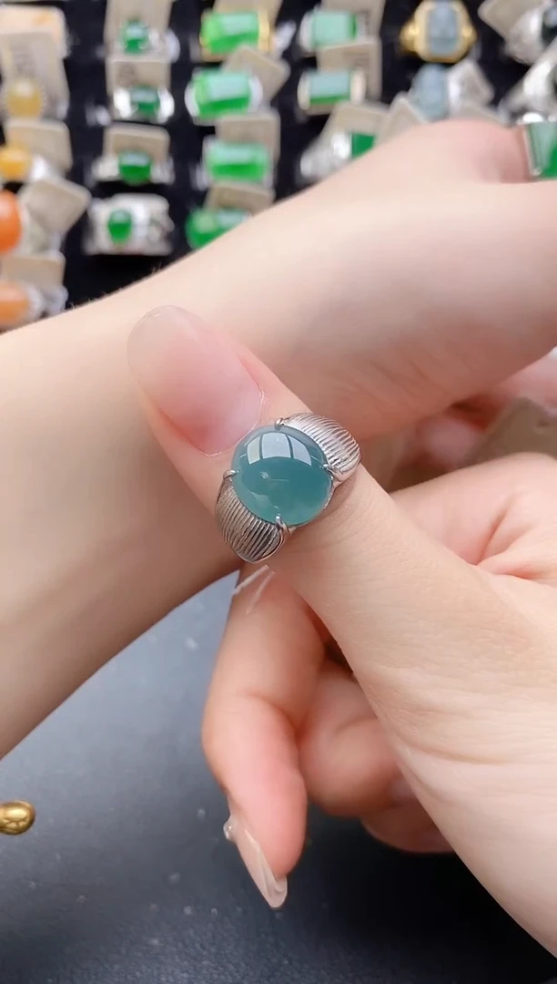 【闪购商品】翡翠戒指银S925镶嵌12122