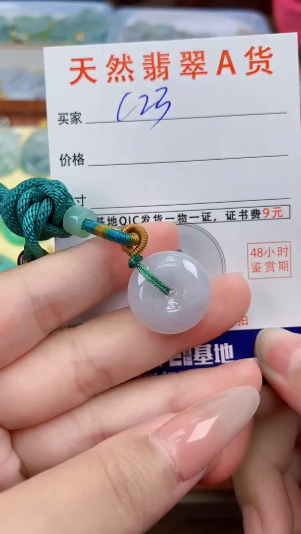 颈饰未镶嵌翡翠天然A货翡翠挂件