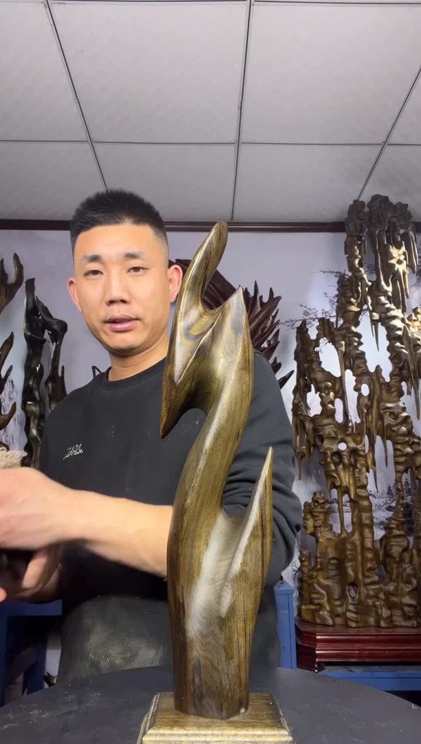 金丝楠木雕款加**馆金丝楠木工艺品摆件