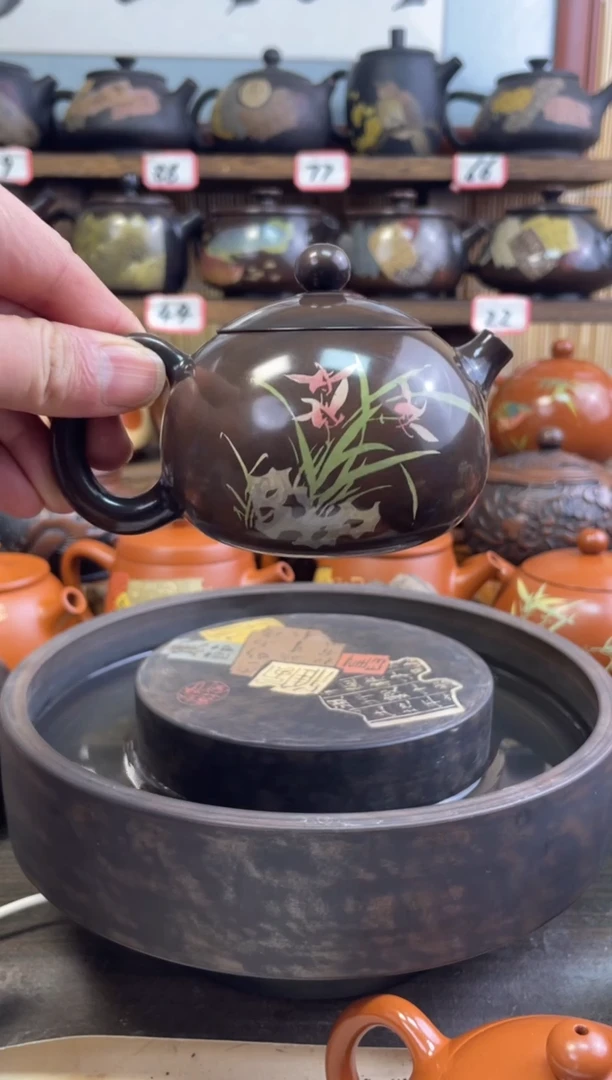 【闪购商品】壶建水紫陶高亮光彩填水线壶