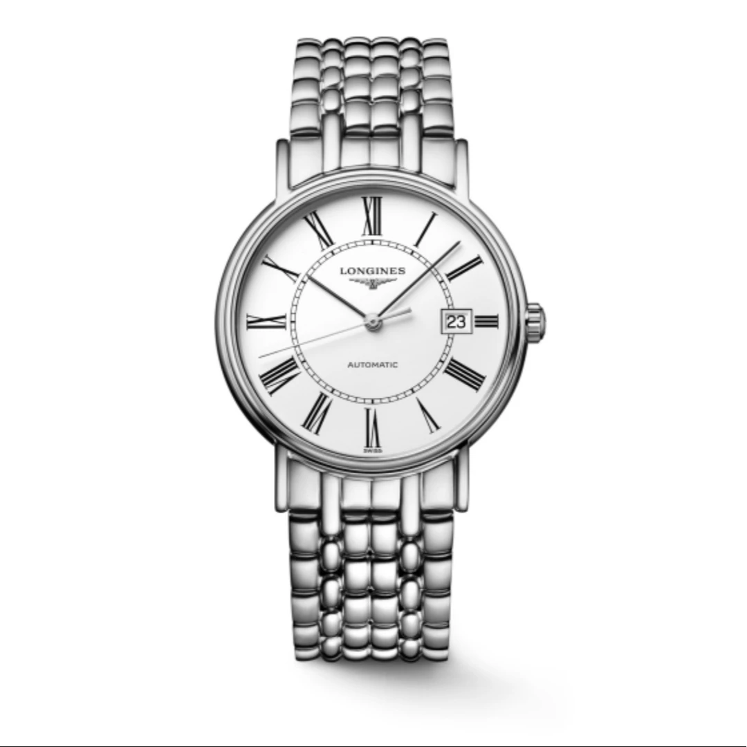 99新 Longines/浪琴 尚丰/瑰丽系列男表/38.5MM自动机械/经典白盘