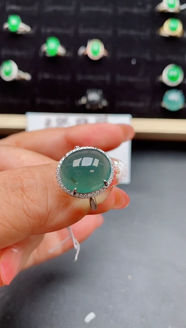 【闪购商品】翡翠戒指银S925镶嵌50800