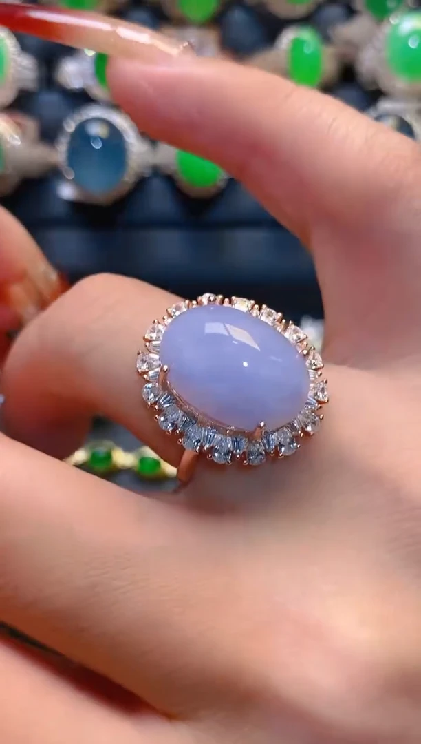 翡翠银S925镶嵌耳饰天然