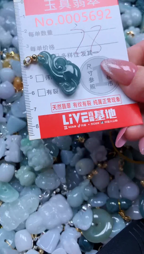 翡翠未镶嵌吊坠(不含链)5692