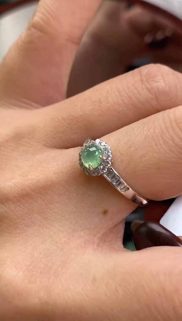 颈饰银S925镶嵌翡翠净货14474