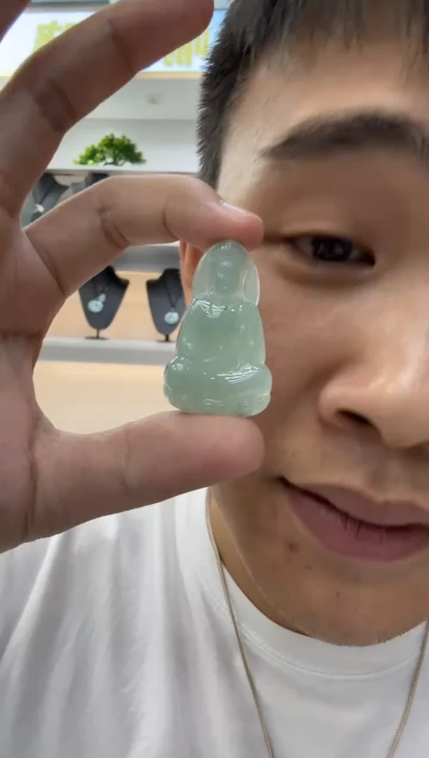 颈饰未镶嵌翡翠天然翡翠A货孤品一件