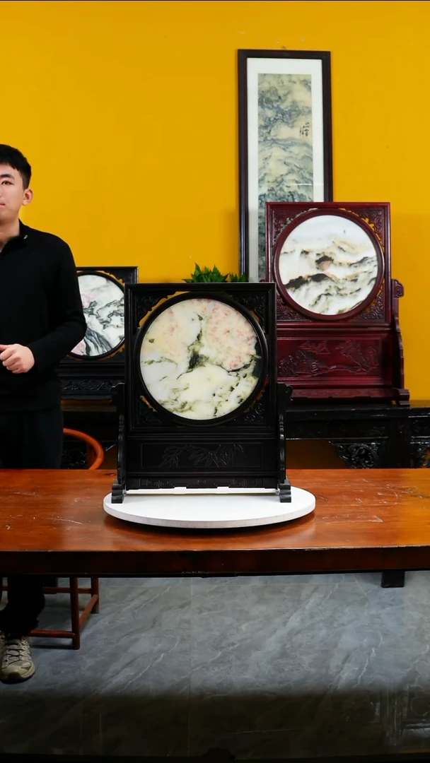 石材云石摆件家居摆件直播间