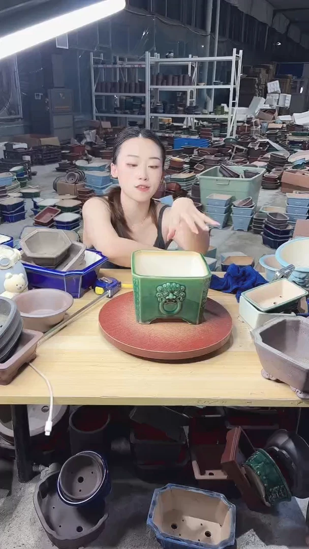 紫砂花盆浅草紫砂花盆微瑕