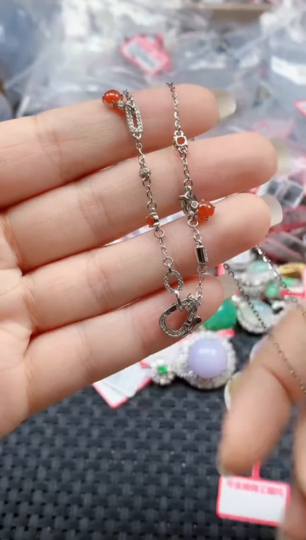 银S925镶嵌戒指翡翠天然A货缅甸翡翠