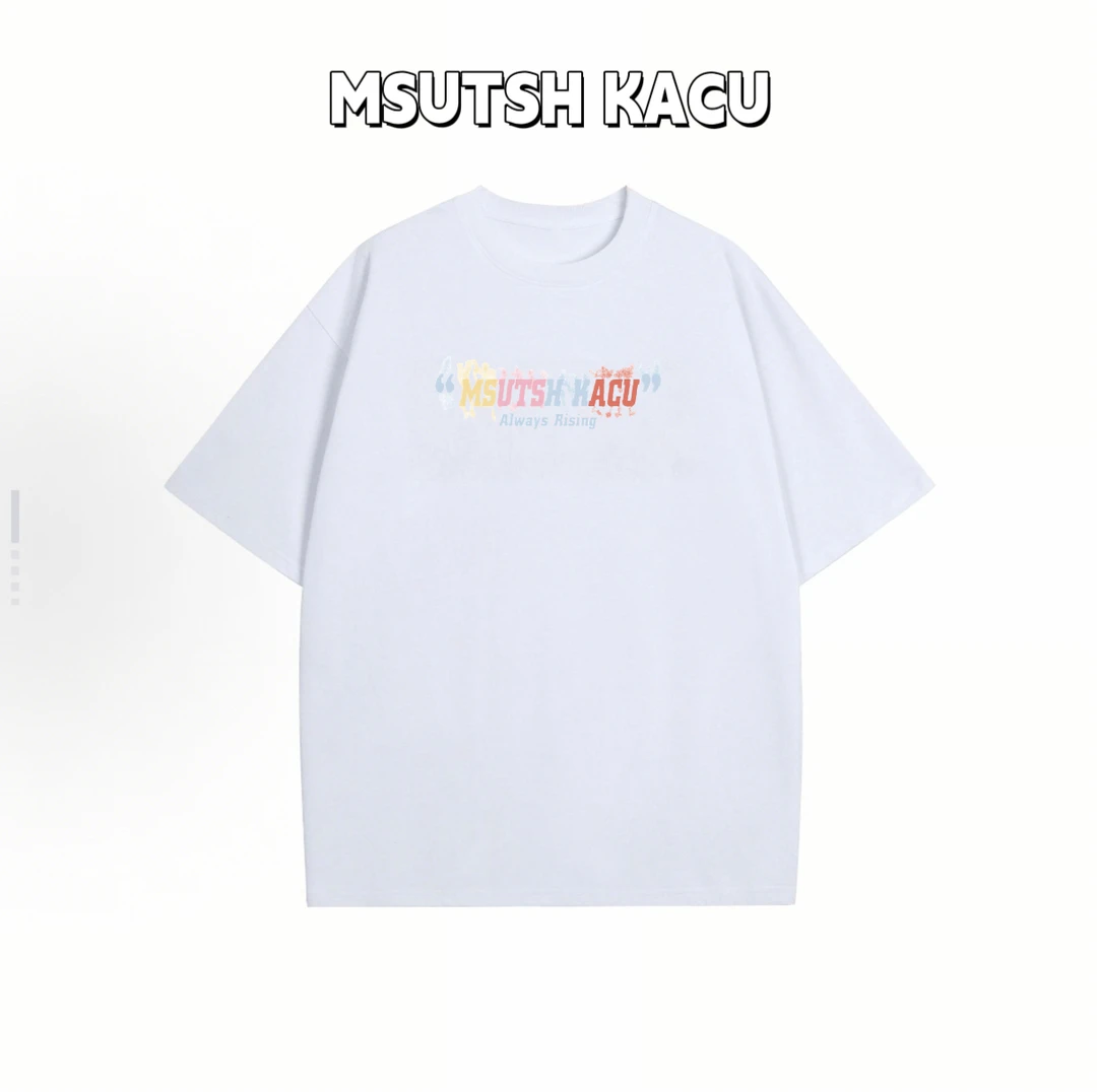 【杨培权专属】MSUTSH KACU 幻影彩色印花美式潮流宽松休闲短袖
