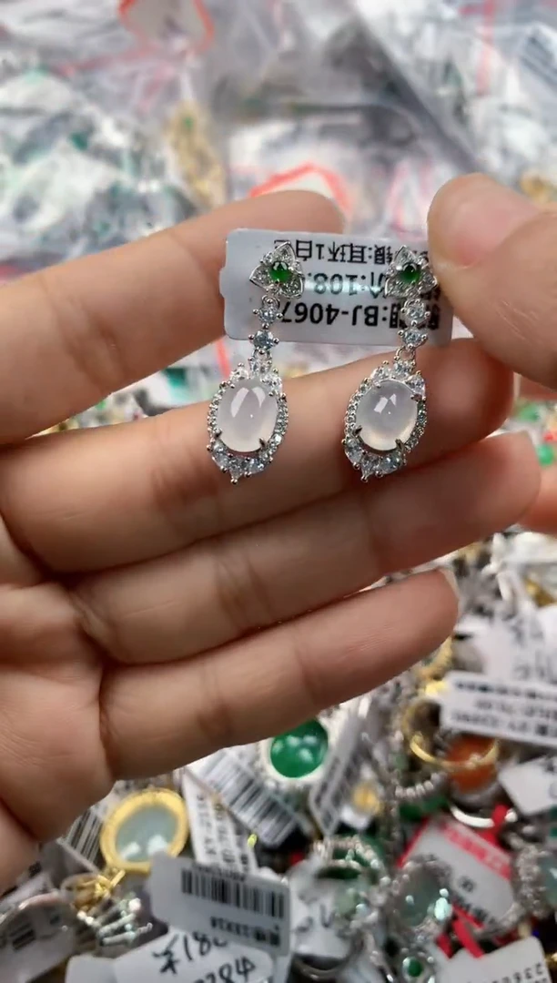 银S925镶嵌戒指翡翠222---2