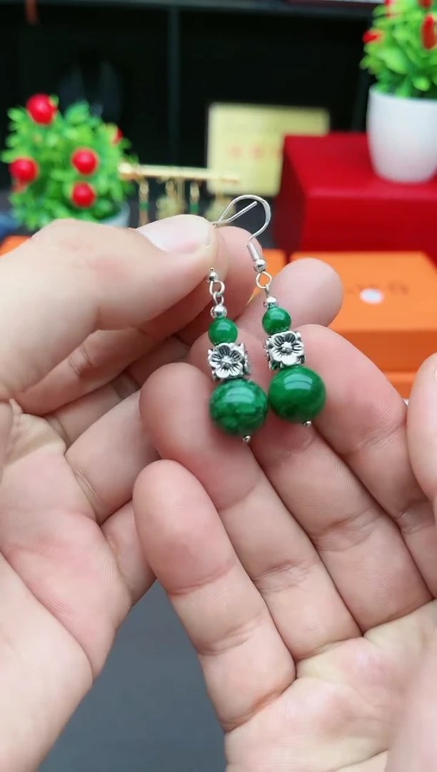 【闪购商品】玛瑙/玉髓耳钉银S925镶嵌413000