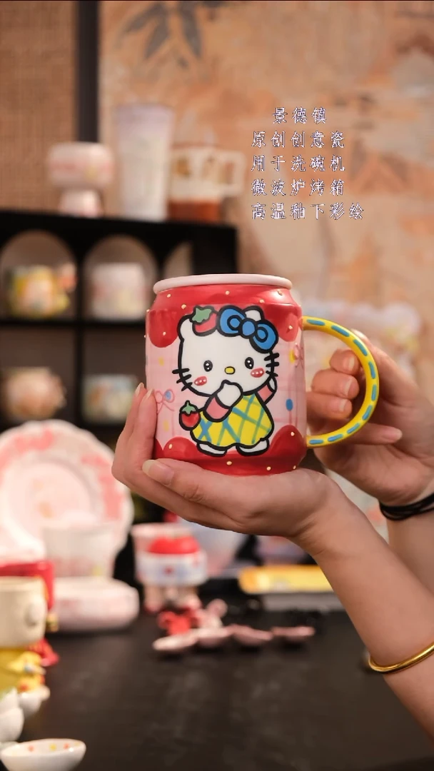 摆件景德镇手工手绘设计师款