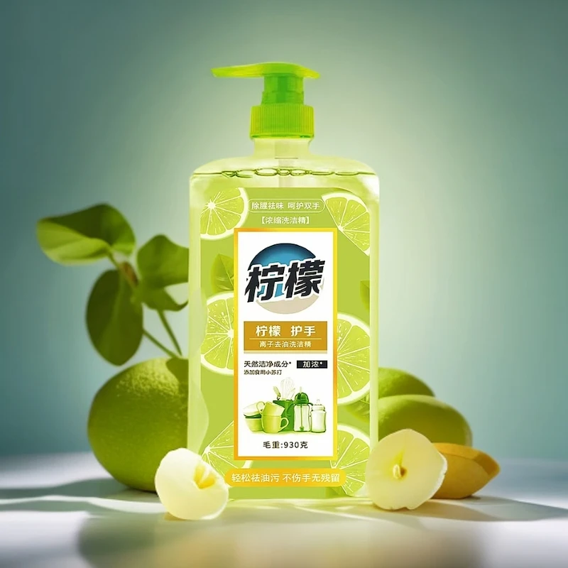 小苏打浓缩柠檬味家庭装温和祛味去油洗洁精1