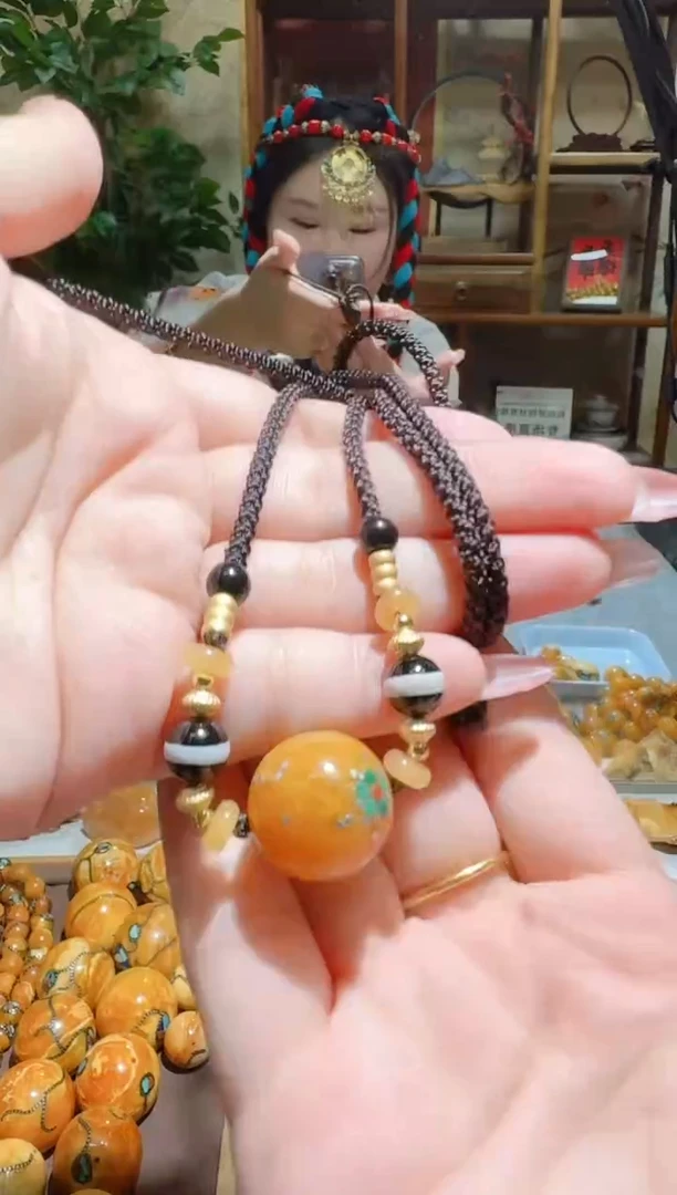 蜜蜡颈饰未镶嵌832天然蜜蜡珠宝奇石全都保真