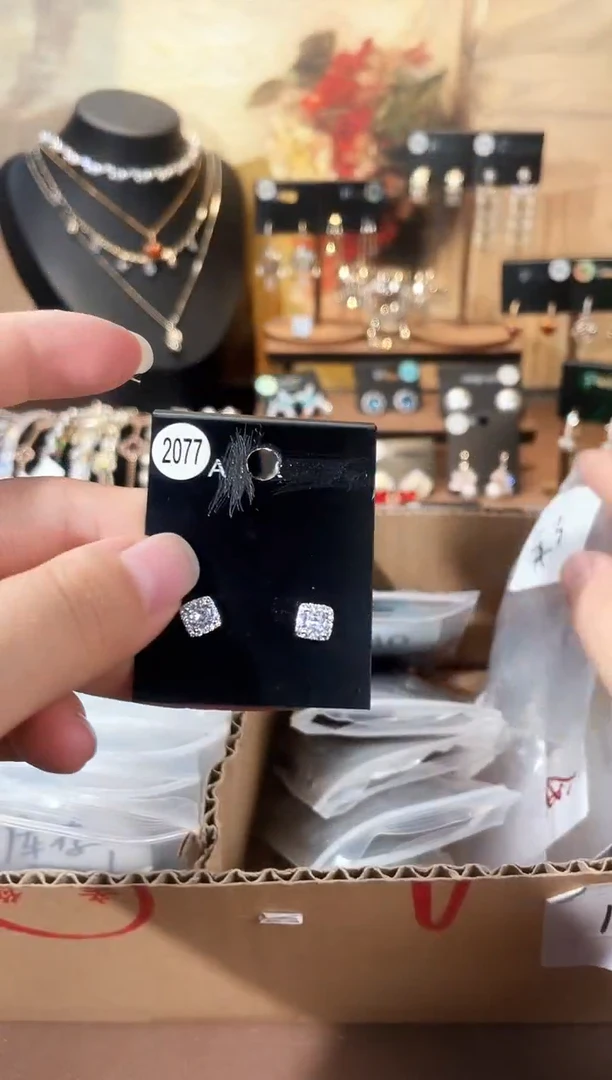 合金925银锆石豆2077