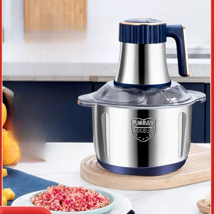 电动绞肉机家用和面多功能不锈钢料理搅拌机肉馅绞菜碎肉辣椒蒜泥