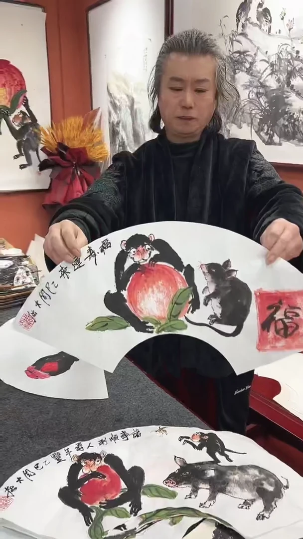 国画周大拙/国画/花鸟