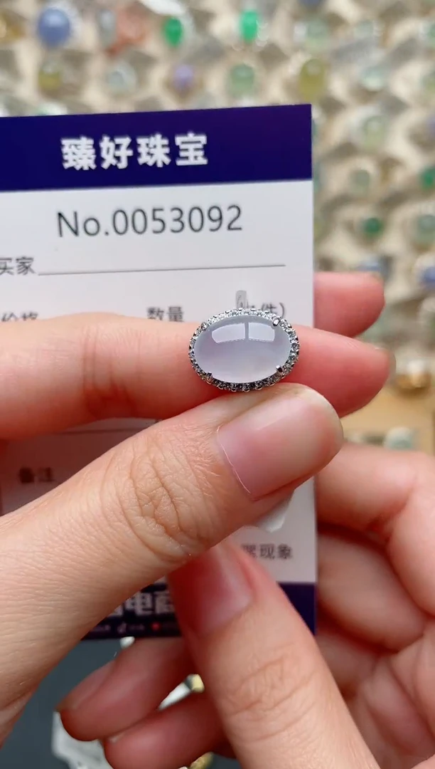 翡翠戒指银S925镶嵌.