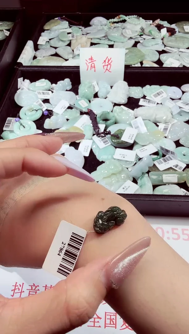 翡翠戒圈未镶嵌貔貅-170