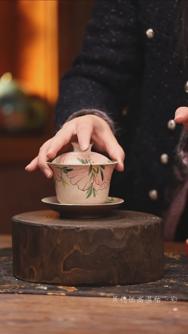 陶瓷景德镇高温釉下手绘陶瓷@L432