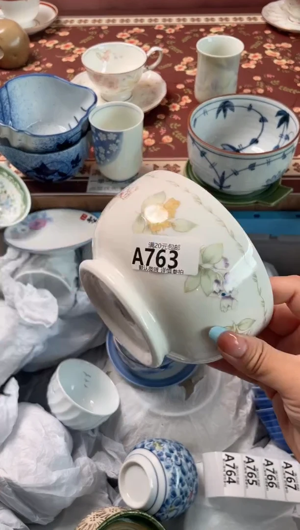 瓷片雨****花瓷器瓷器A763