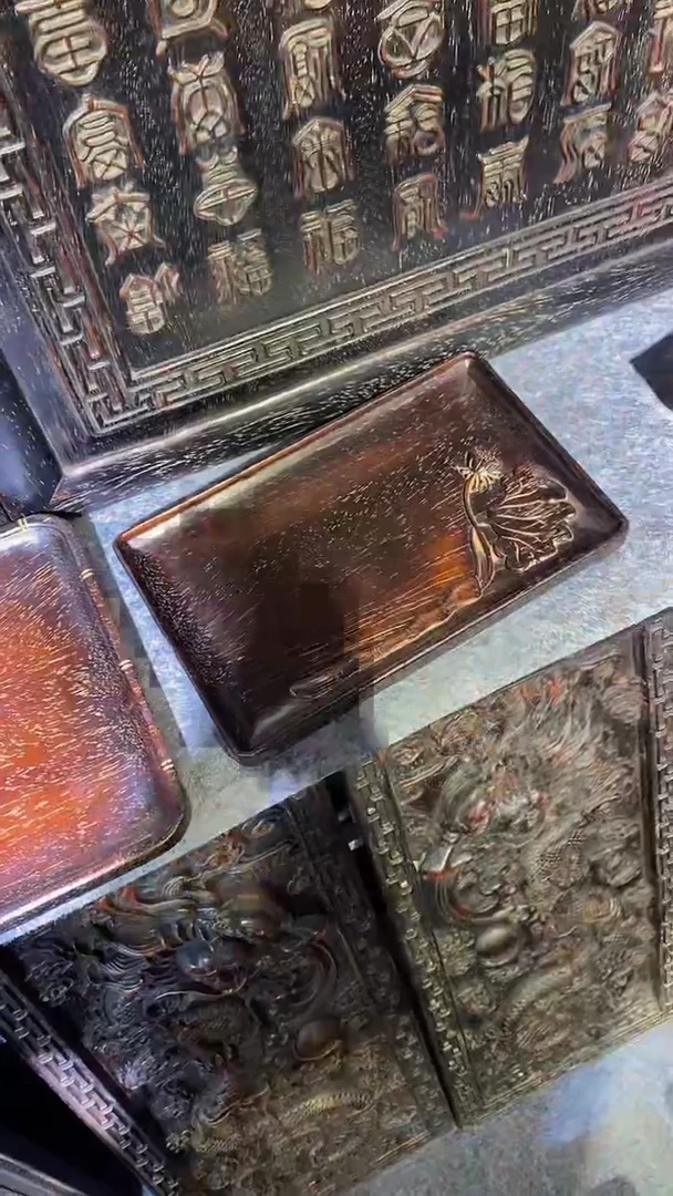 木紫檀雕刻一物一拍