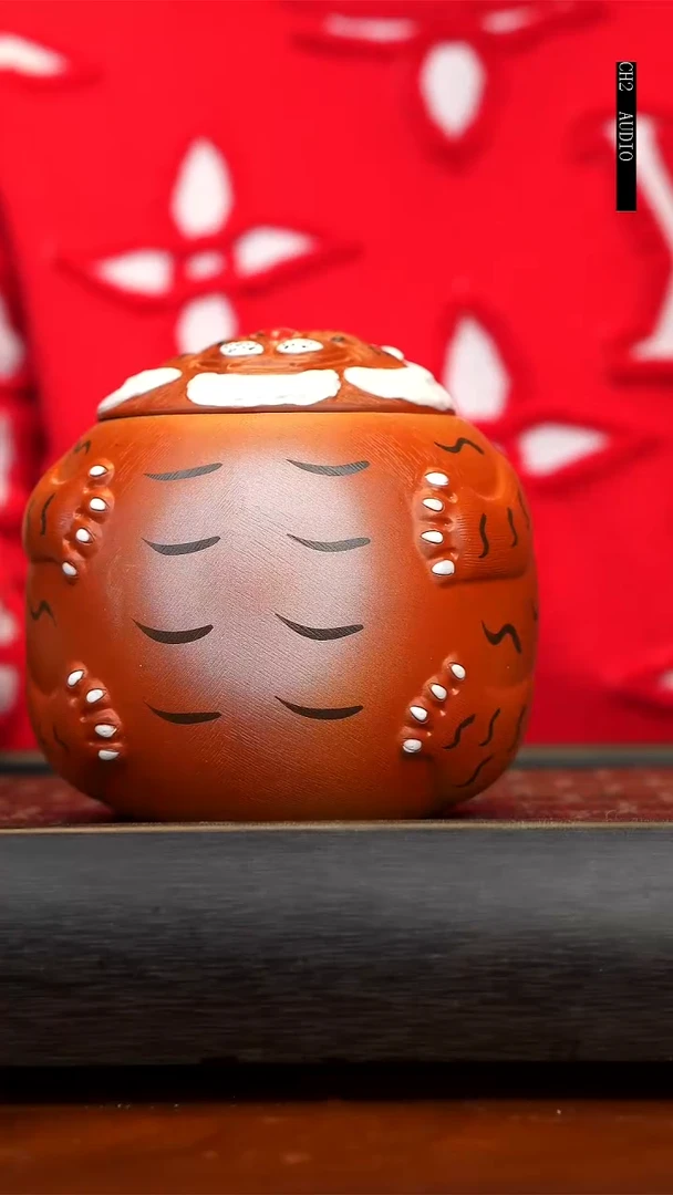 【闪购商品】紫砂茶壶段泥粉浆胖虎茶叶罐