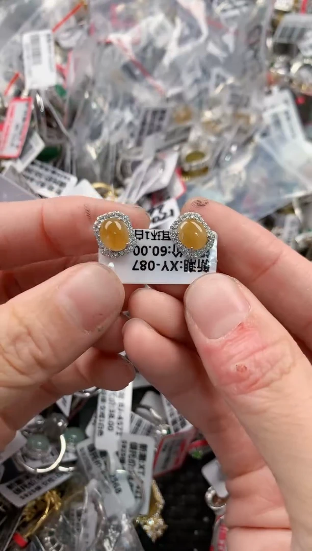银S925镶嵌戒指翡翠666  8
