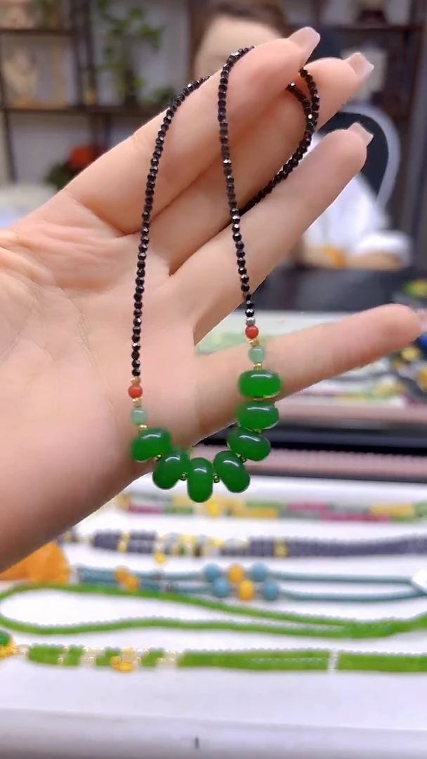 翡翠未镶嵌颈饰DIY款X365