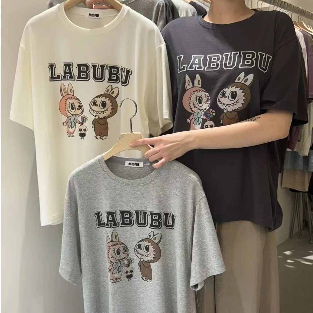 【婷婷家】不退换-东大门MO字母T时尚休闲夏季圆领
