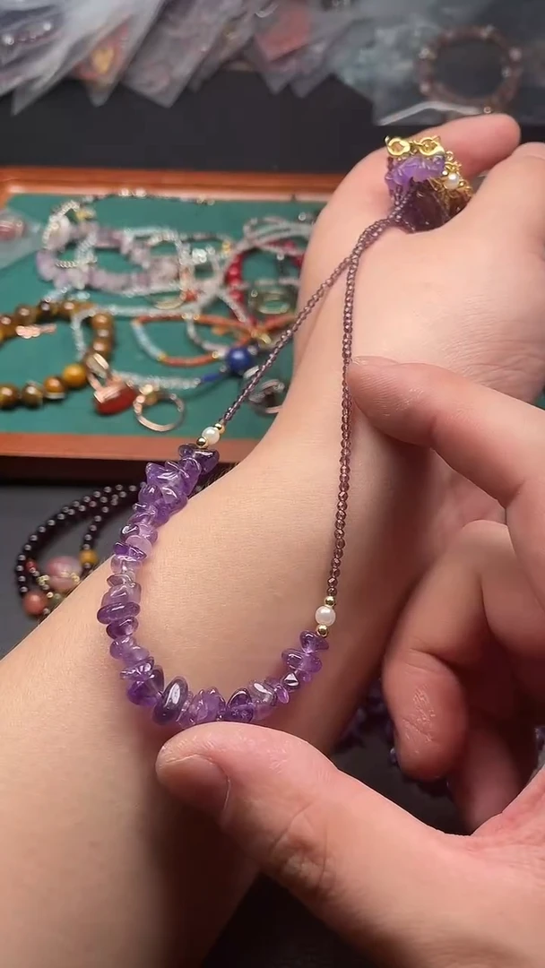 未镶嵌颈饰紫晶多样性发货拍一发一