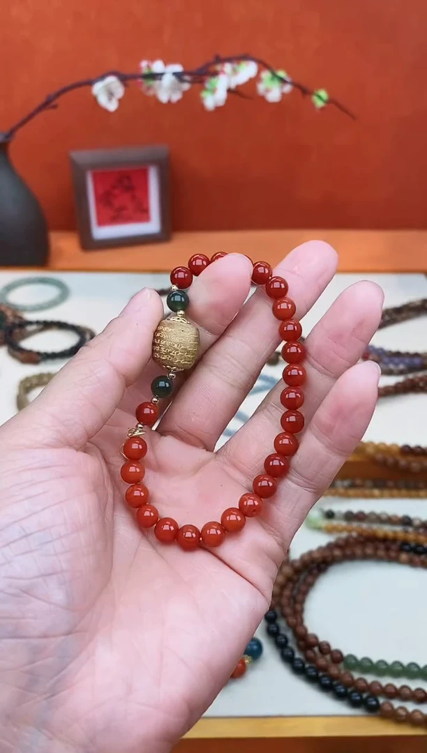 【闪购商品】南红玛瑙手链未镶嵌五条06单圈