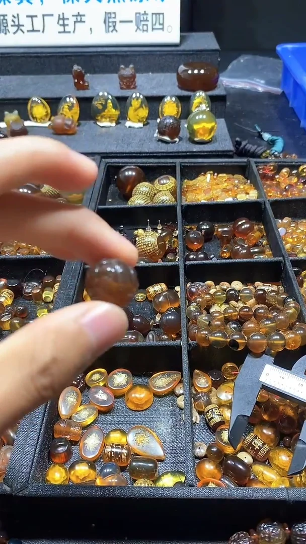 琥珀颈饰未镶嵌天然缅甸琥珀手串