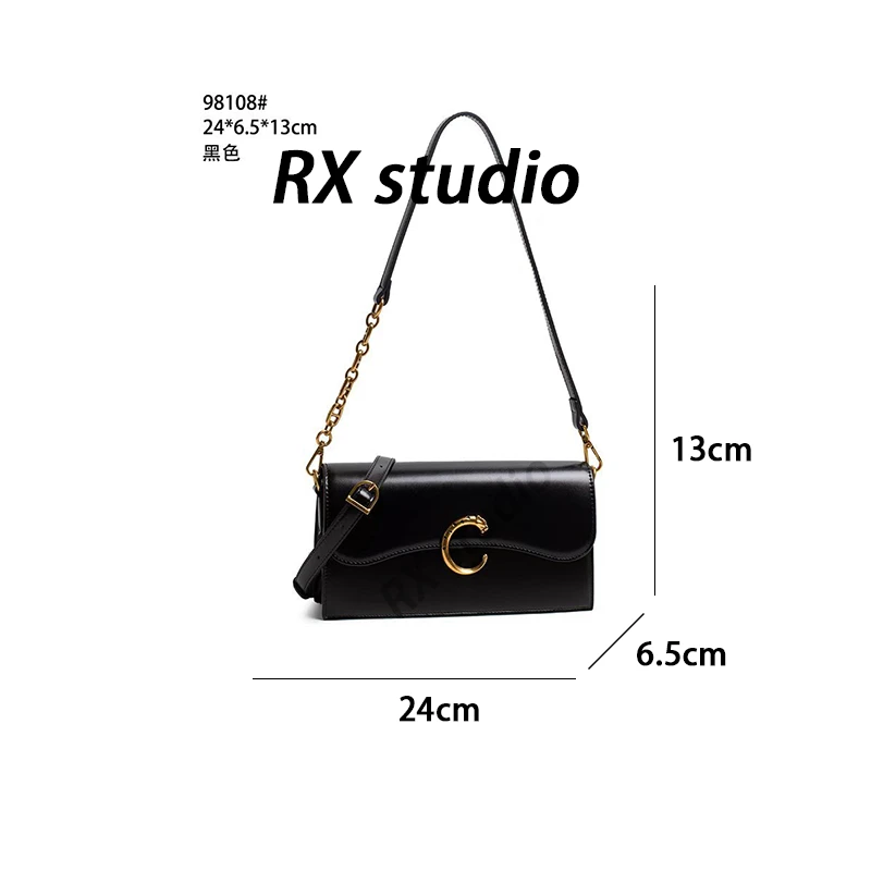 【南沙瑞熙】QYX-98108-黑色-轻奢小众设计感时尚百搭女士包