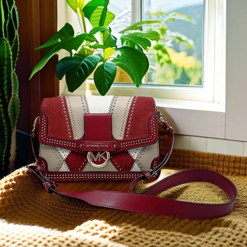 95新 MICHAEL KORS/迈克高仕 拼色斜挎包 1188 3881