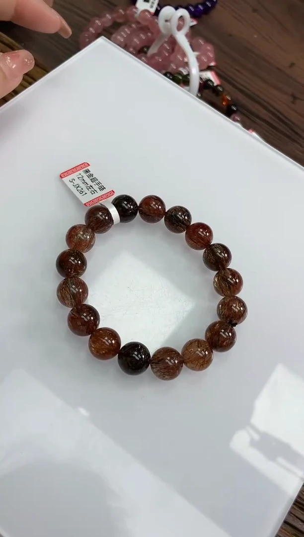 【闪购商品】水晶手链12±/482未镶嵌黑金超