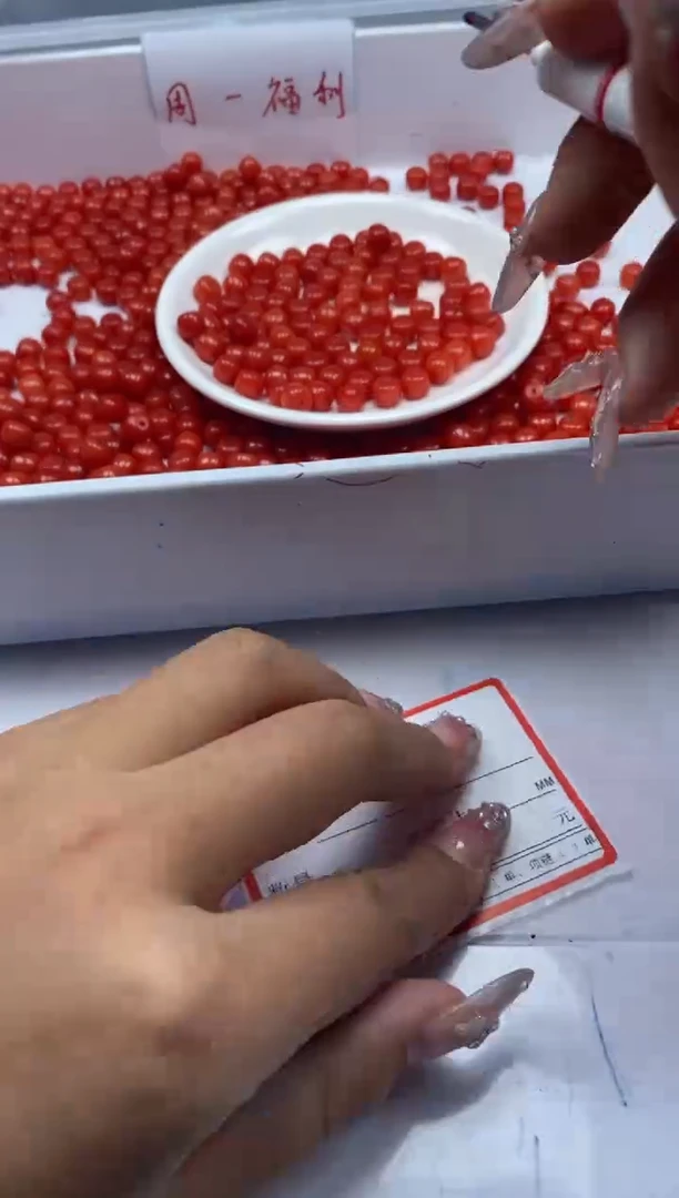 南红玛瑙未镶嵌颈饰W2255云南保山肉南红老型8*7MM*30颗