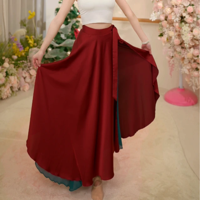 8145 D新款现代舞蹈裙双面式一片式小众设计感高级时尚超大气专业