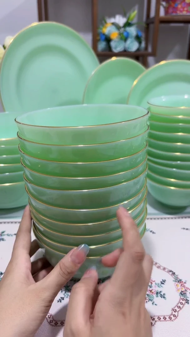 5.5英寸玉瓷碗10个口径13.8厘米