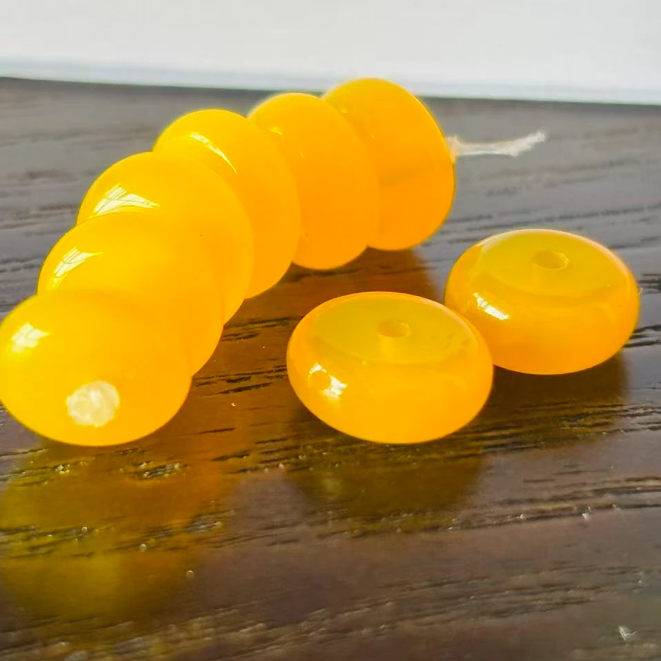 静雅古珠2---老玛瑙吊坠隔片6颗.尺寸8MM