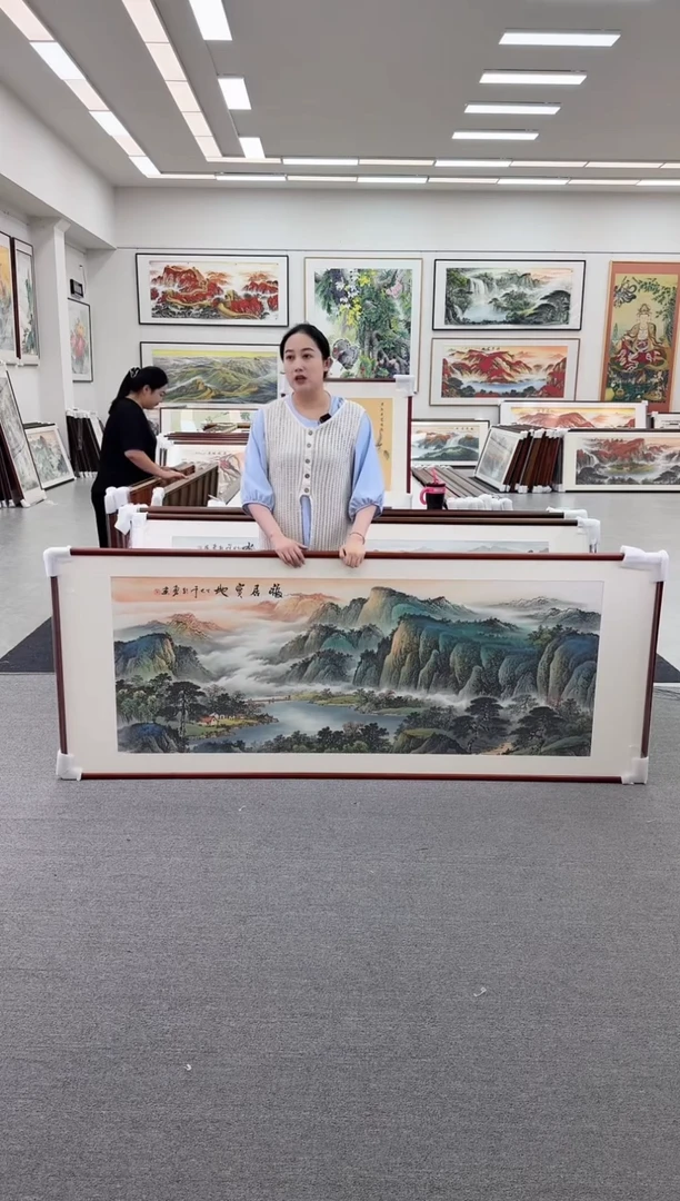 国画手绘  219*88   福居宝地   +巴西花梨