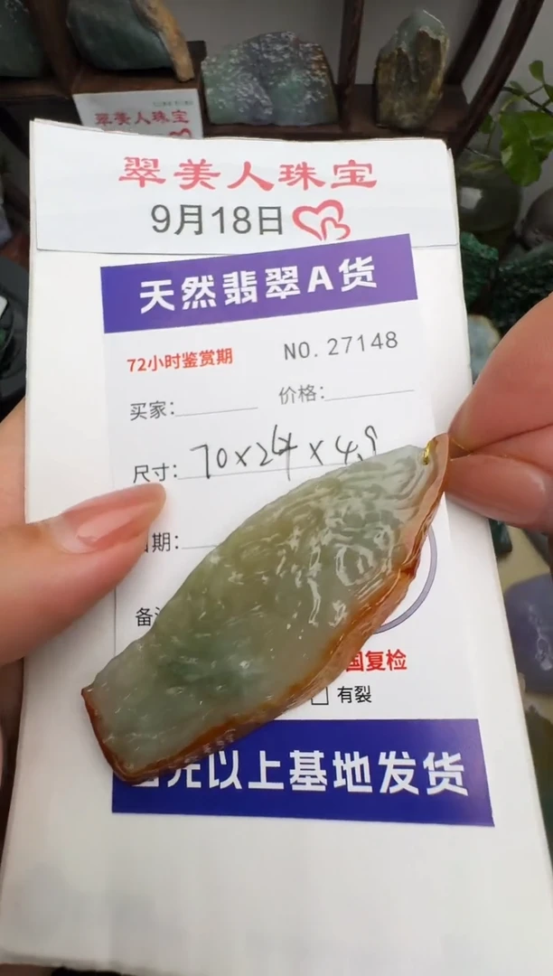 颈饰未镶嵌翡翠原石27148