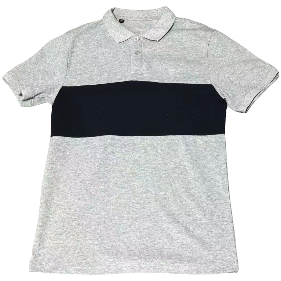 拼接撞色polo领时尚T恤257201030