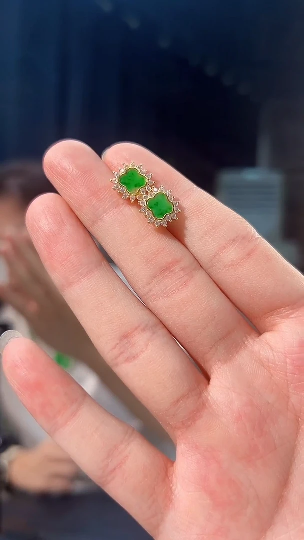 未镶嵌翡翠耳饰缅料A货/多样性发货/一件
