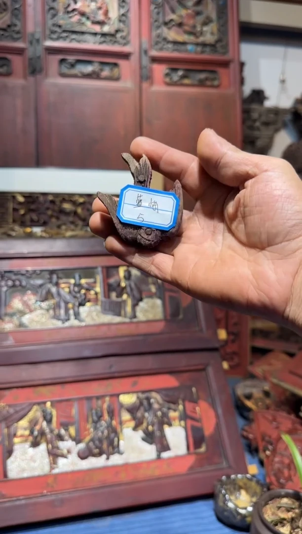 香榧木蓝**檬老物件老木雕